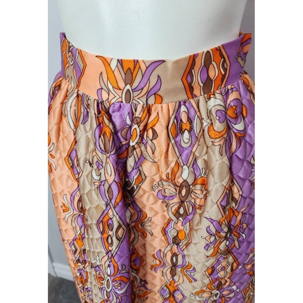 Vintage 1960s Quilted Maxi Skirt
